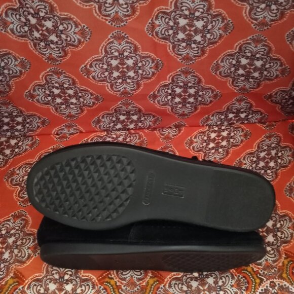 AEROSOLES Linbo Moccasin Style Fringe Black Suede Ankle Boots Size 6 - Picture 10 of 14